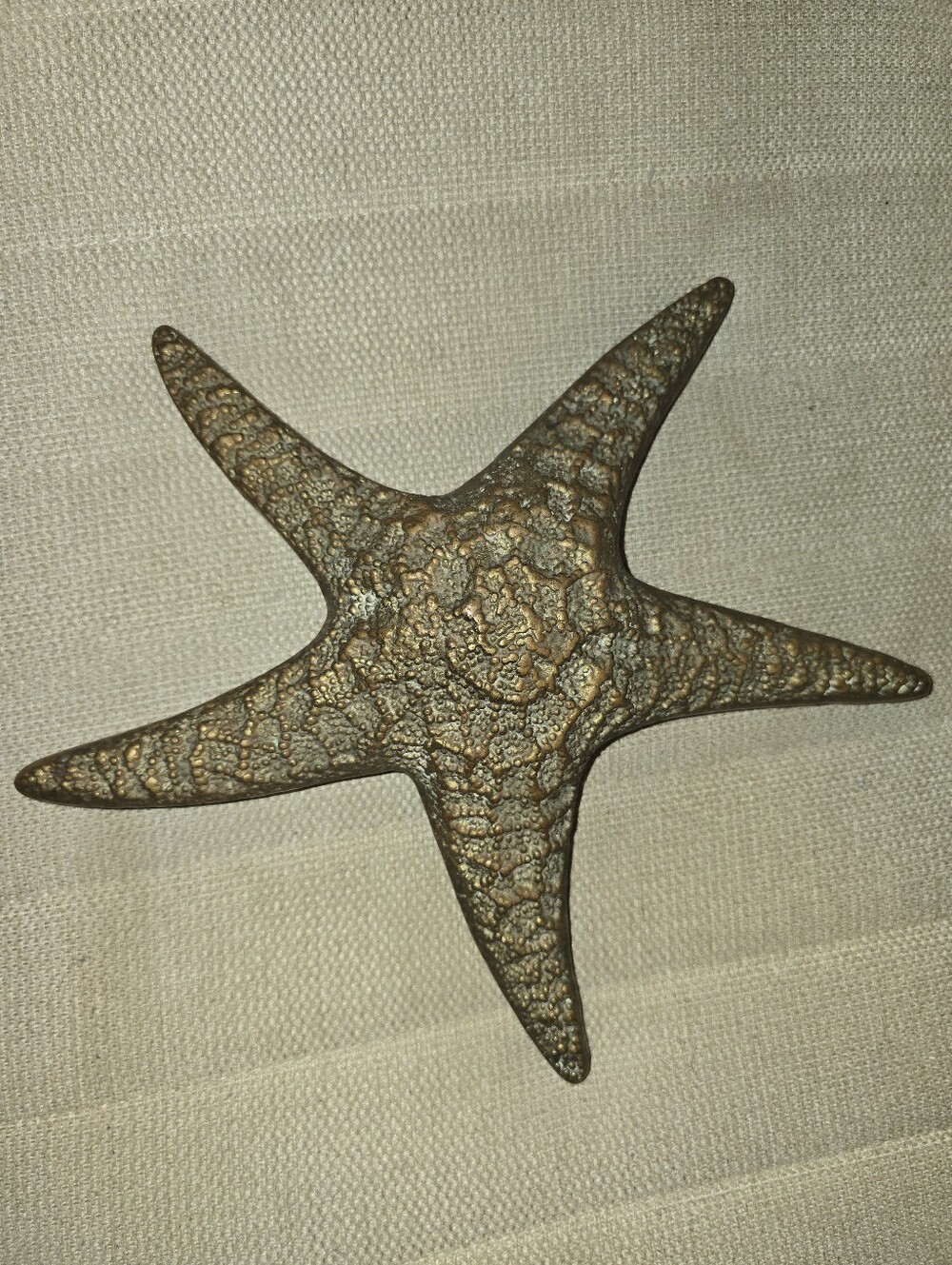 Vtg Cast Brass Large Starfish Star Fish Décor Wall Art Nautical Sea